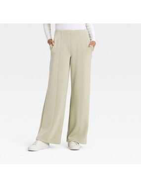a new day Wide-Leg Ponte Pants in Sage Green